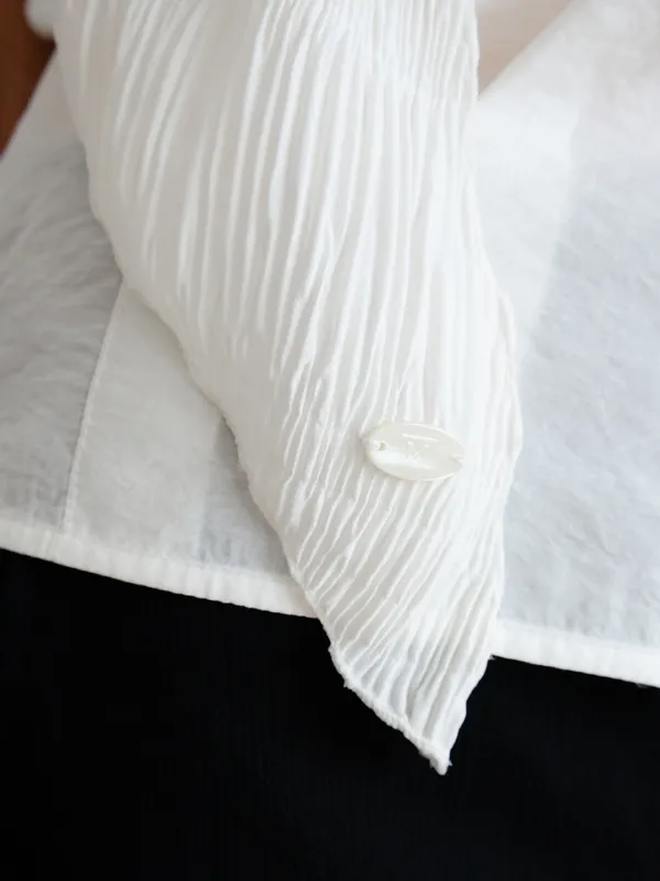 TIR PLEATED SCARF_IVORY