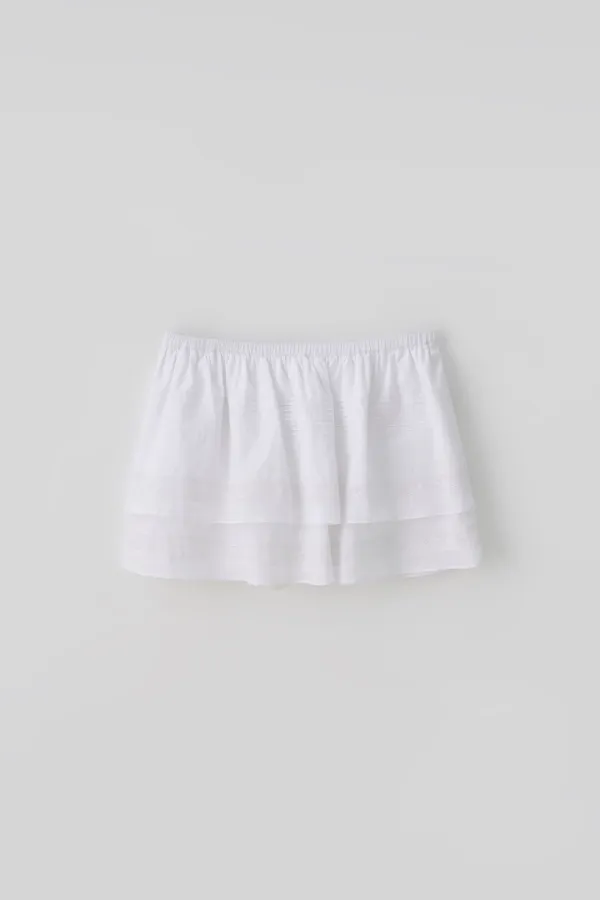 T/T Pop frill mini skirt (white)