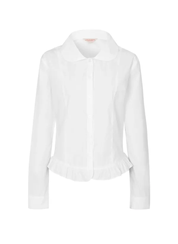 Round Frill Shirt (White)