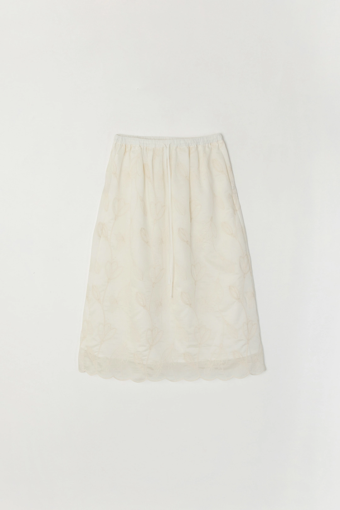 세이지먼트 LEILA FLORAL MIDI SKIRT_IVORY 상품 이미지 1