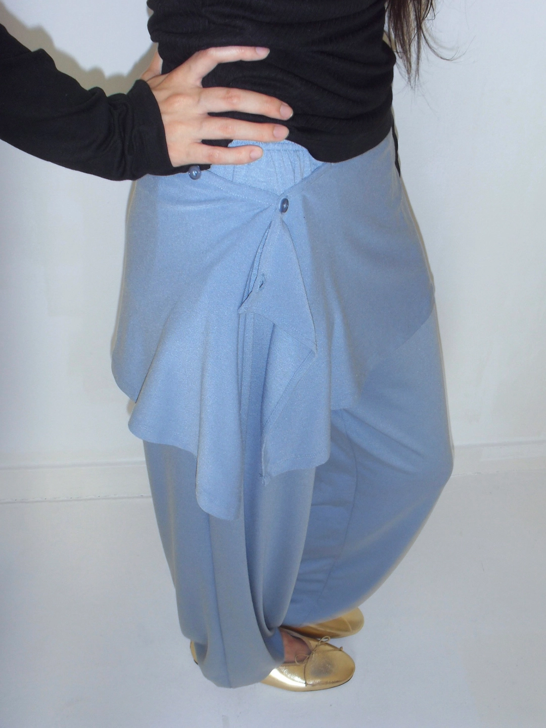 포에브 Layered Balloon Jogger Pants - Dusty Blue 상품 이미지 2
