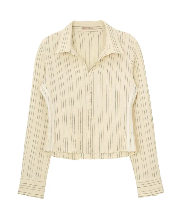 Fiction Line Blouse-Ivory