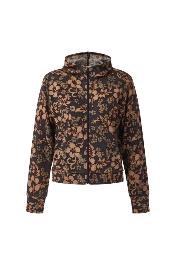 PRINTED ZIP UP HOODIE