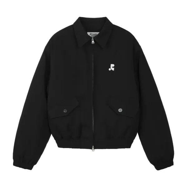QUILTED BOMBER JACKET - BLACK