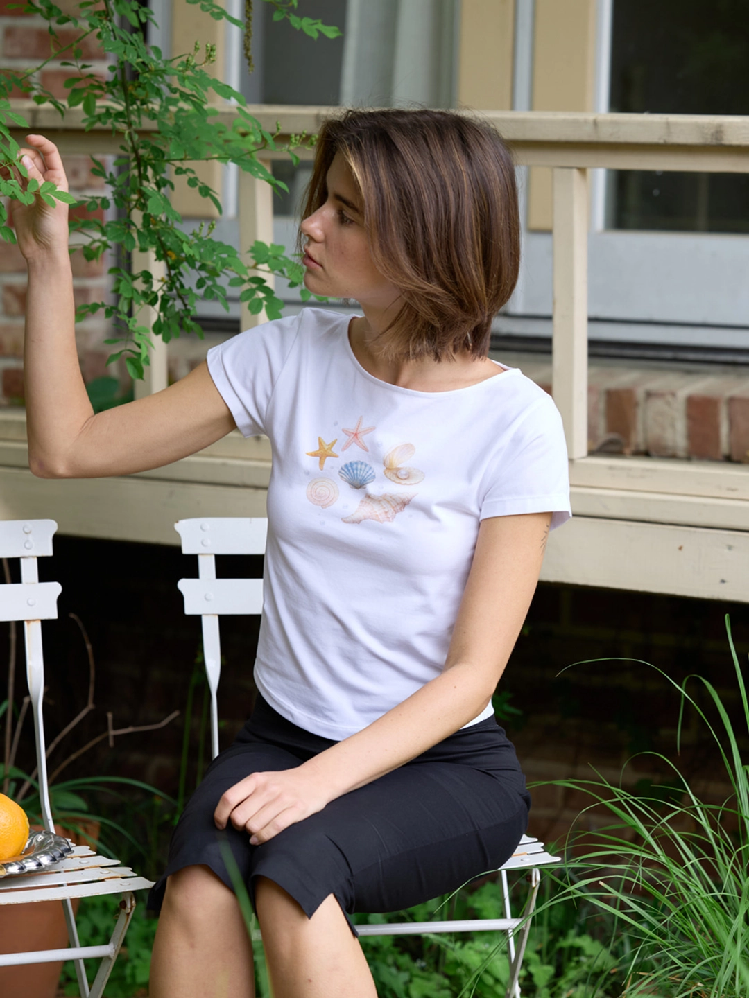 어몽 A PEARL SHELL TEE_WHITE 상품 이미지 2