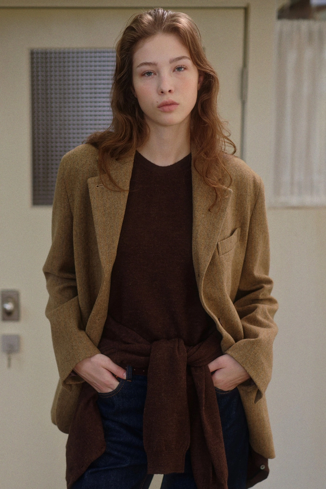 블랭크공삼 overfit wool jacket (camel) 상품 이미지 2