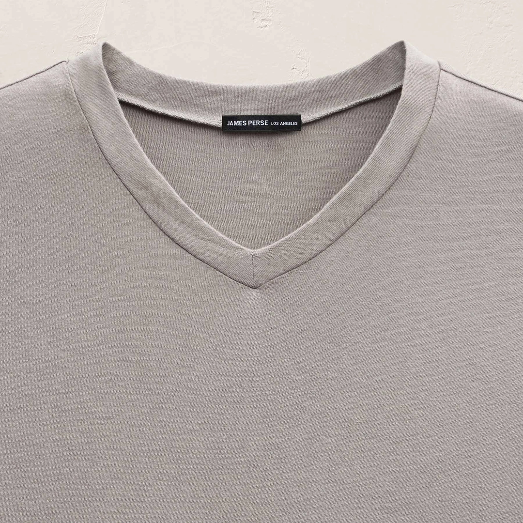 제임스펄스 Cotton Cashmere Short Sleeve V Neck - Fog 상품 이미지 2