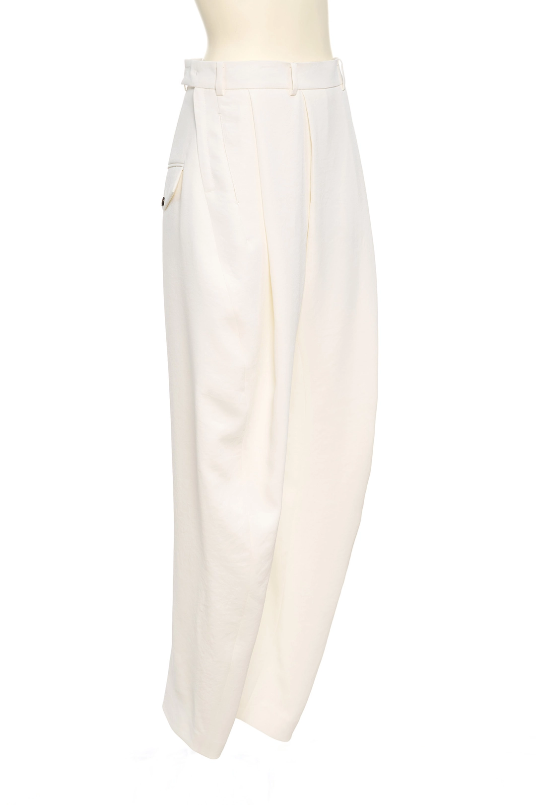 푸쉬버튼 PF25 WHITE TAPERED TUCK PANTS 상품 이미지 3