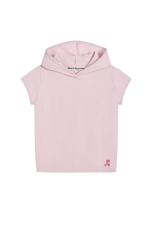 CAP SLEEVE HOODIE - PINK