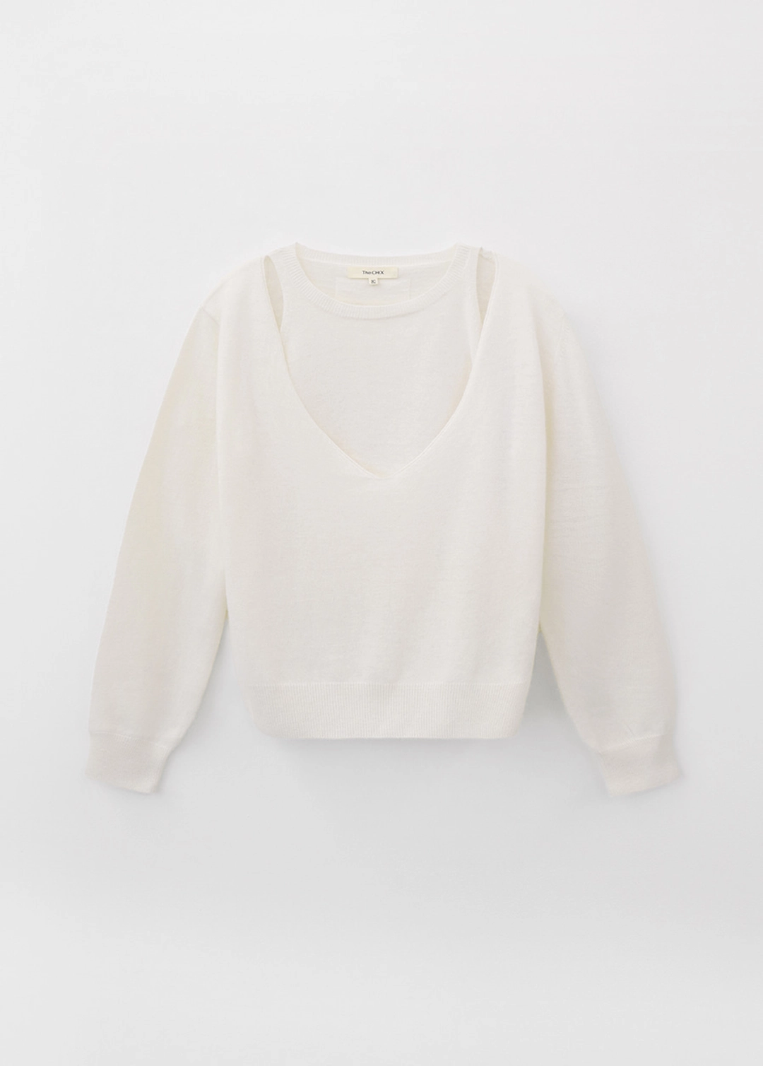 칙스라벨 26FW 베라 레이어드 니트 - Ivory 상품 이미지 2