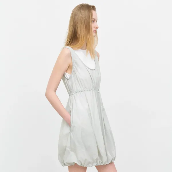 (OP-6338)YU NYLON LAYERED SHIRRING ONE PIECE