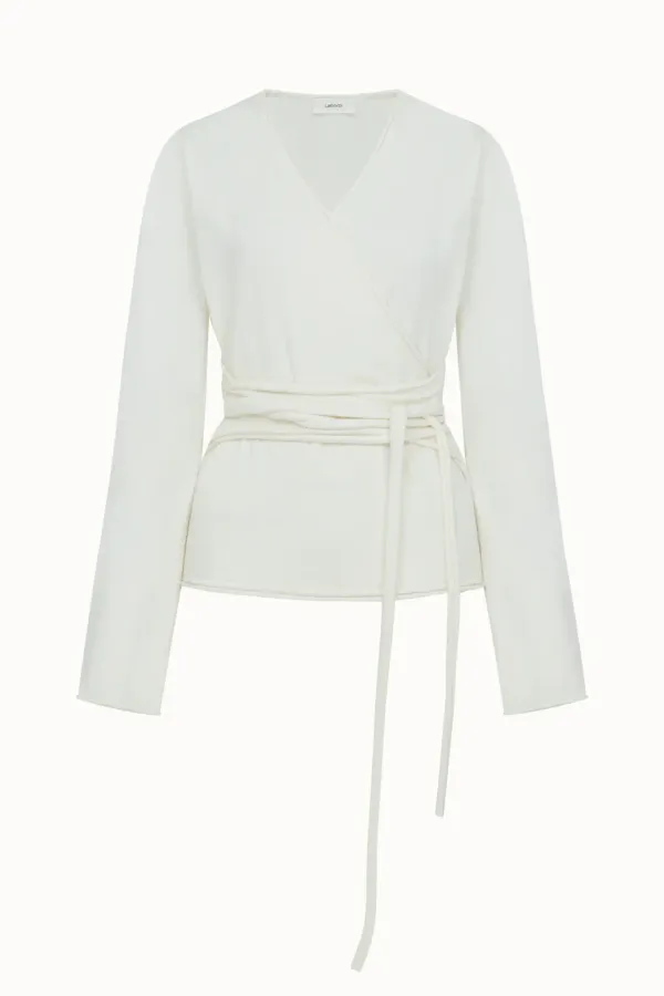 [3차 리오더]Strap Wrap Knit Top[LMBESPKN264]-Ivory