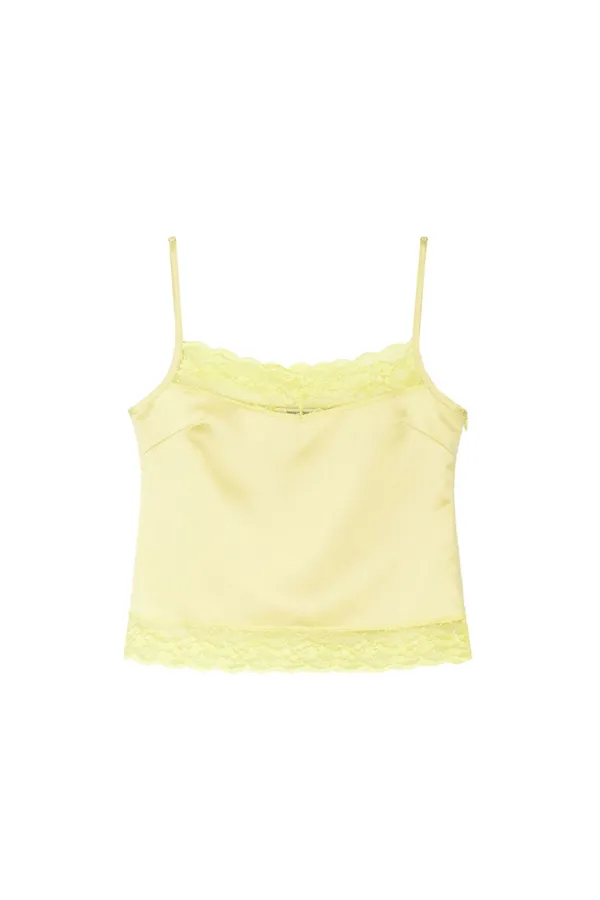 LACE TRIM SLIP CAMISOLE (YELLOW)