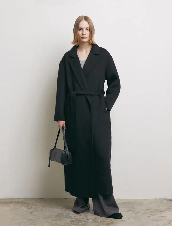 HANDMADE ROBE LONG COAT [BLACK]