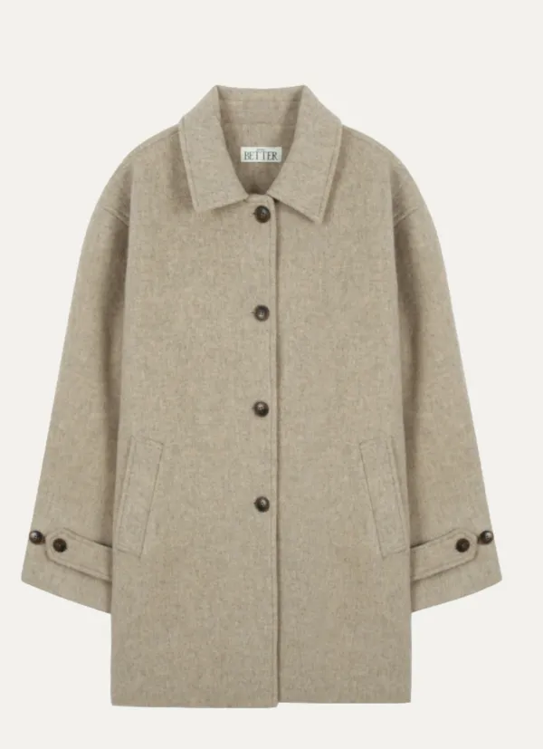 Wool blend half coat [KNFW04CT01]_[2color]