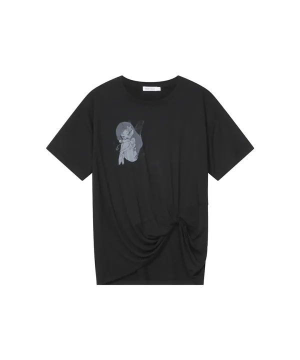[Hannah X Misekiseoul] Hannah fairy twist short sleeve BLACK