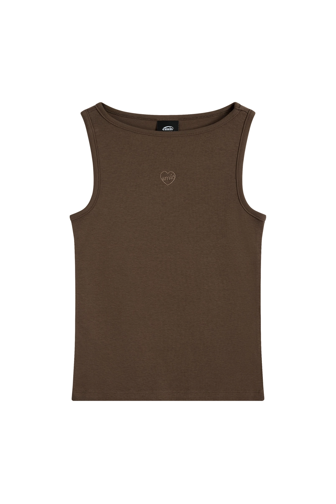 이미스 (W) BOAT NECK TANK TOP-BROWN 상품 이미지 1