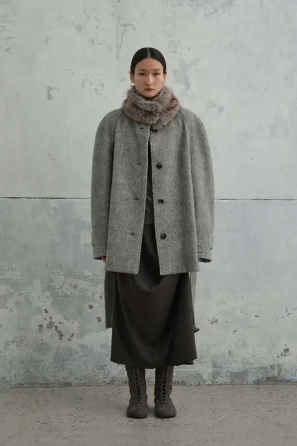 Detachable Collar Half Coat