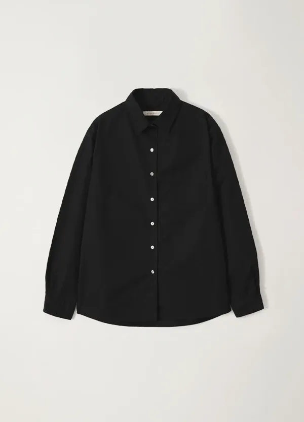 Classic standard cotton shirt (Black)