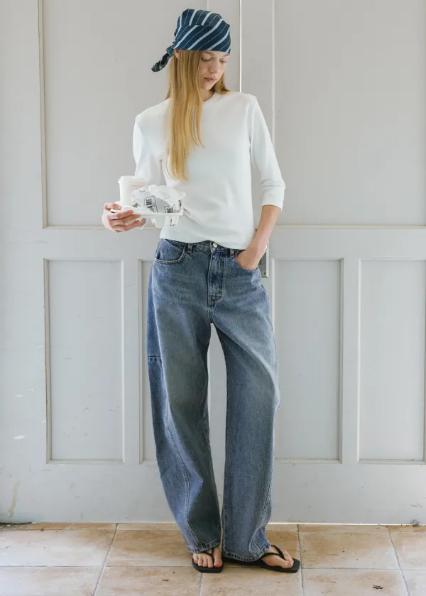 [3차] [기장선택] Round tomboy denim (middle blue)
