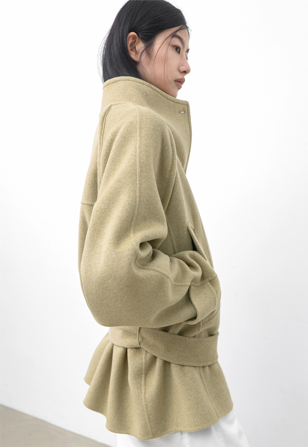 아뜰리에 나인 (CT-1488)LOW BELTED HALF HANDMADE COAT S 상품 이미지 2