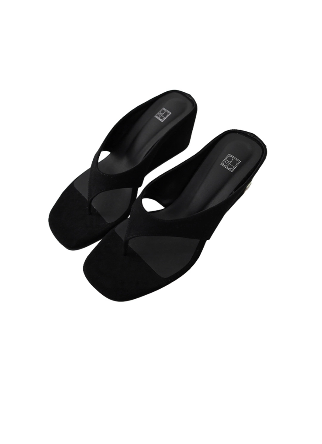 PAS FLIP-FLOPS HEEL (BLACK NUBUCK)