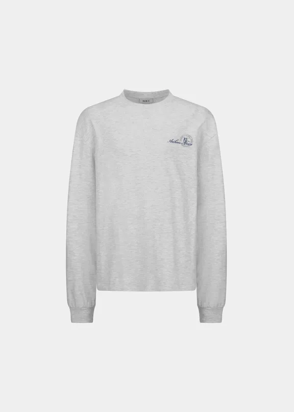 NOICE STAMP LONG SLEEVE T-SHIRT - LIGHT GRAY