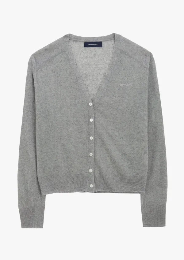 Linen blend summer cardigan Gray