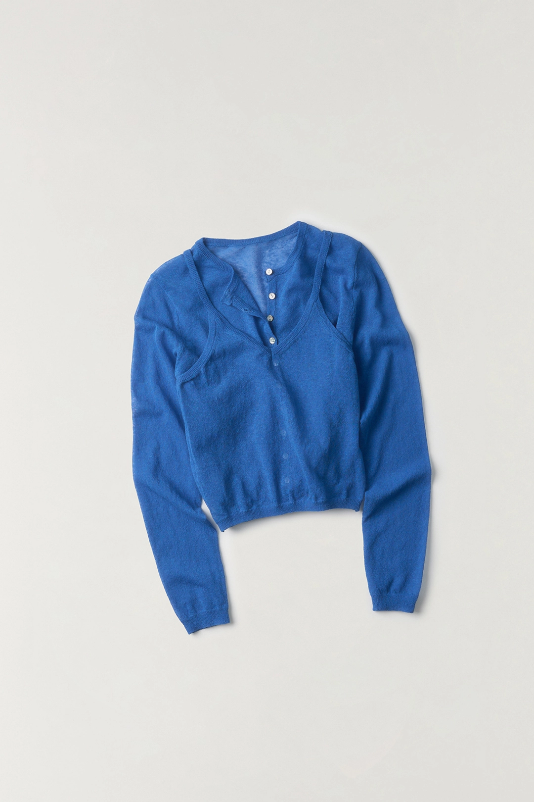 더라우스트 시스루 가디건&슬리브리스 COBALT BLUE 상품 이미지 2