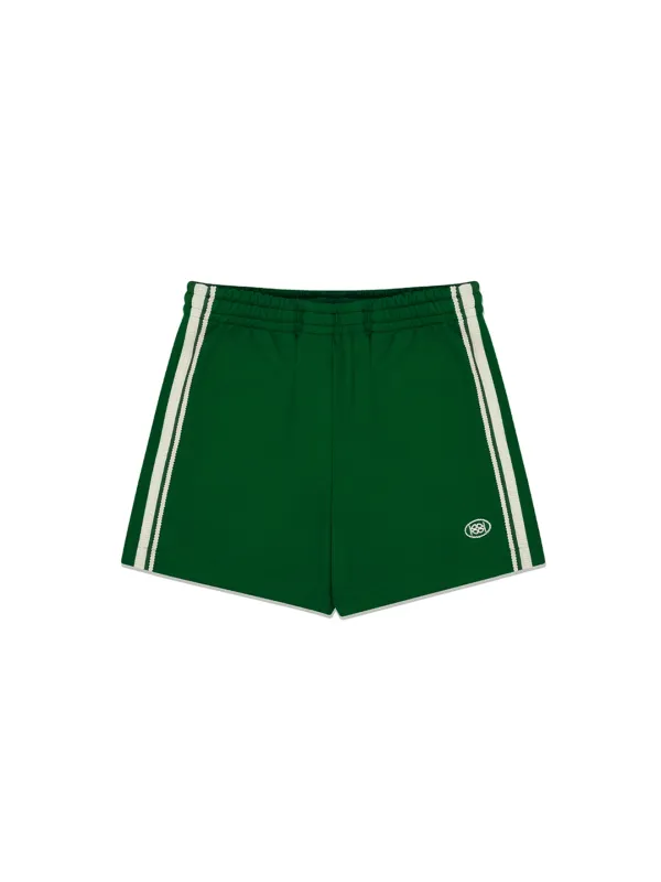 Double Line Track Shorts Green