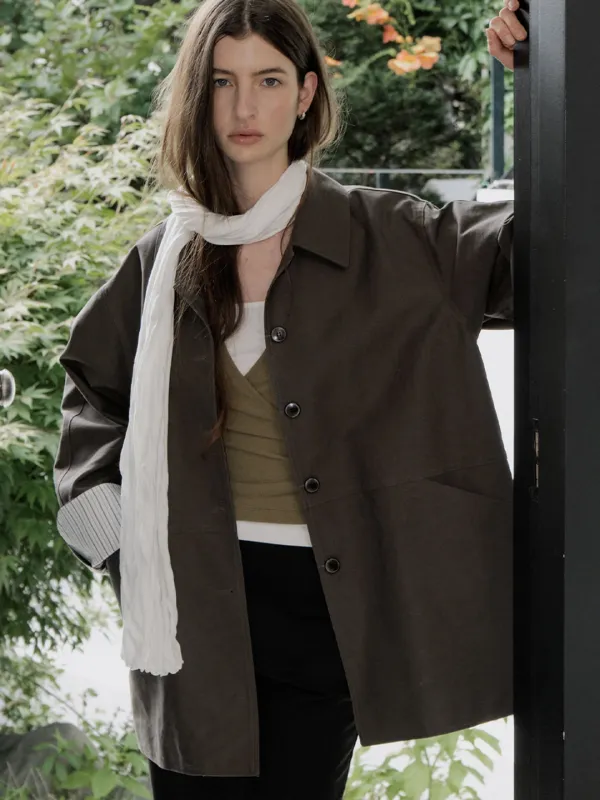 washed half jacket (brown) orc 6123