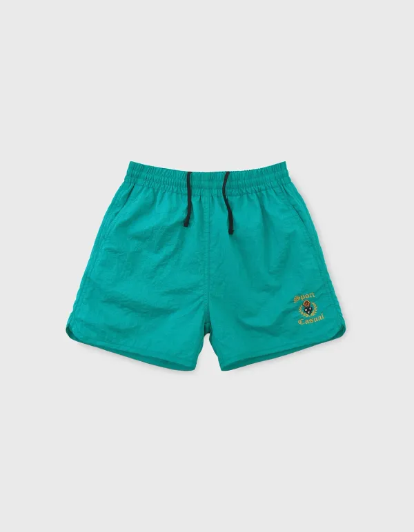 CHILDREN S&C CREST NYLON WASHER SHORTS / Mint