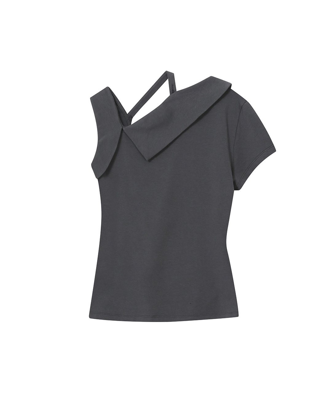 미세키서울 Shoulder strap unbalance top CHARCOAL 상품 이미지 2