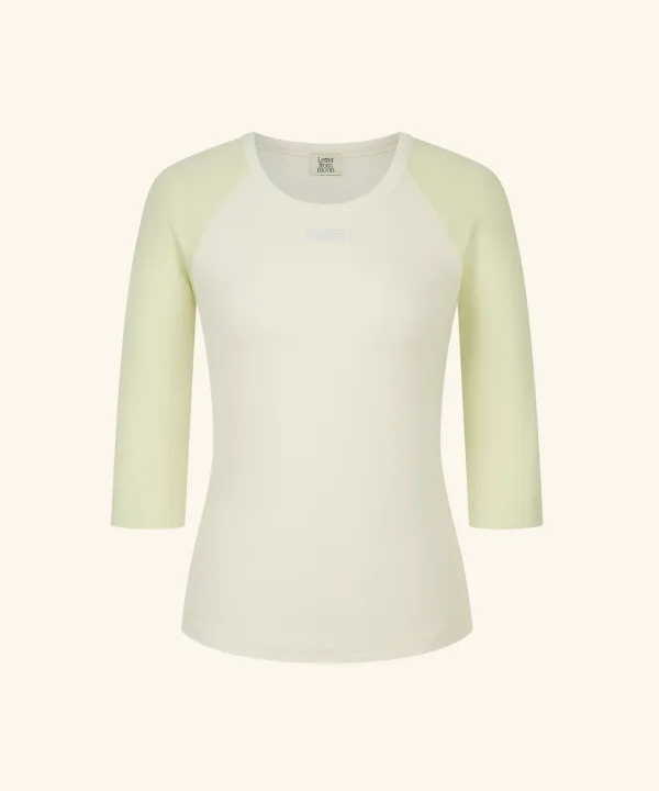 Letters Raglan Label T-Shirt (Cream)