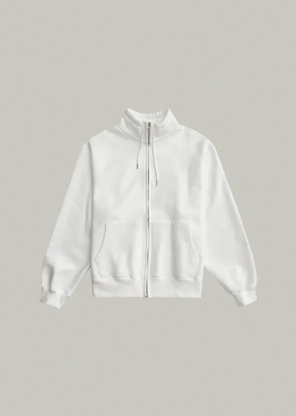 high neck two way zip-up