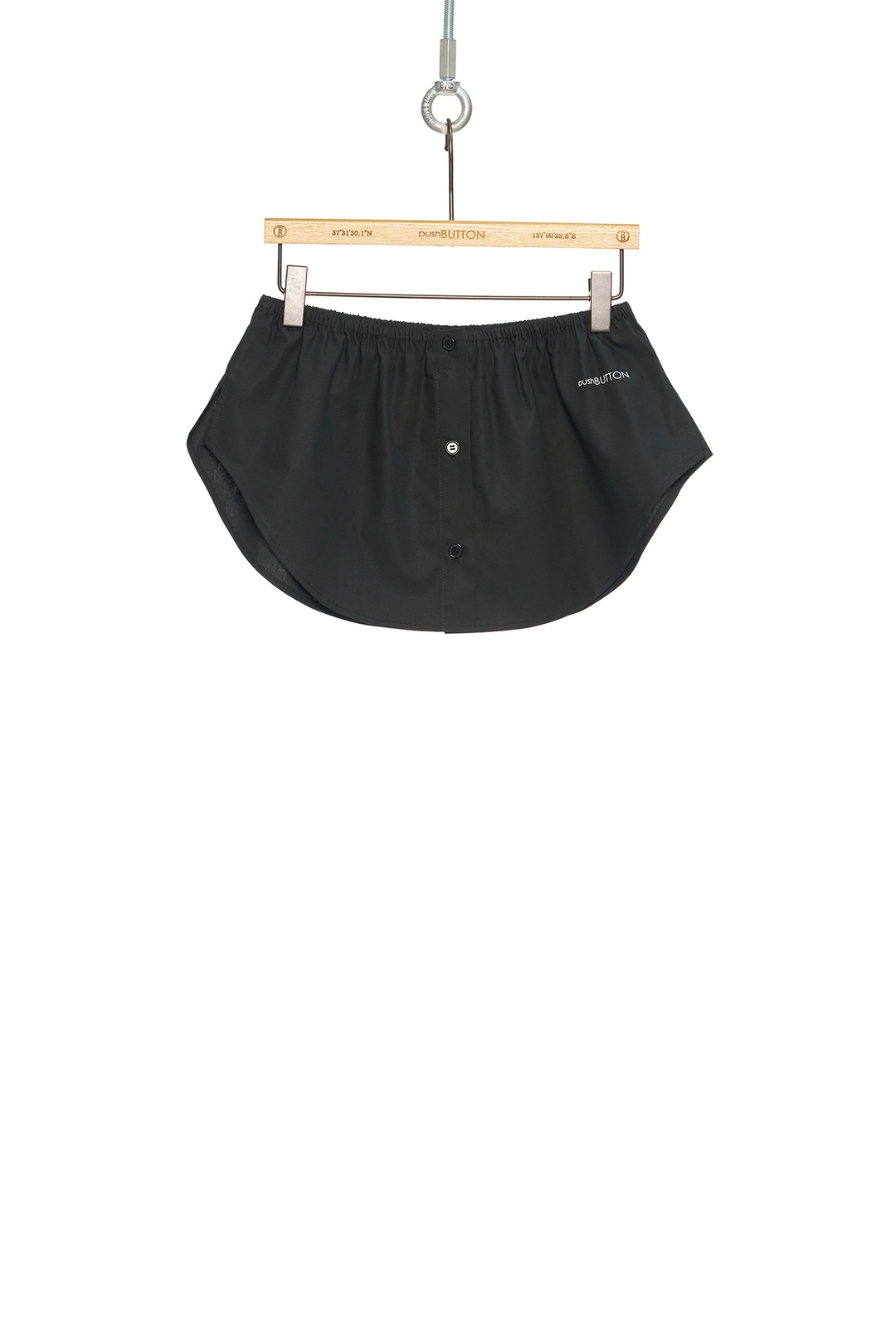 푸쉬버튼 PS26 BLACK SHIRT HEM MOTIF MINI SKIRT 상품 이미지 1