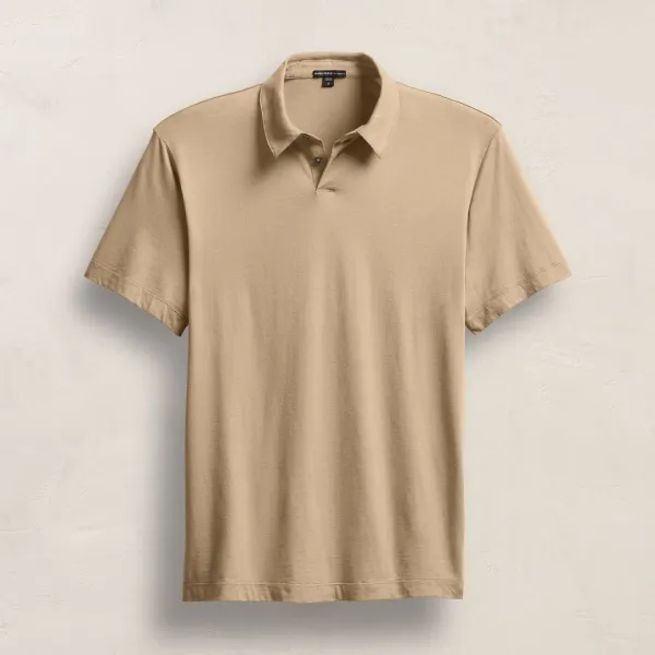 Brushed Lotus Polo - Light Khaki