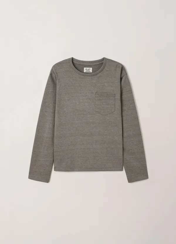 Washed Pocket Long Sleeve (Melange)