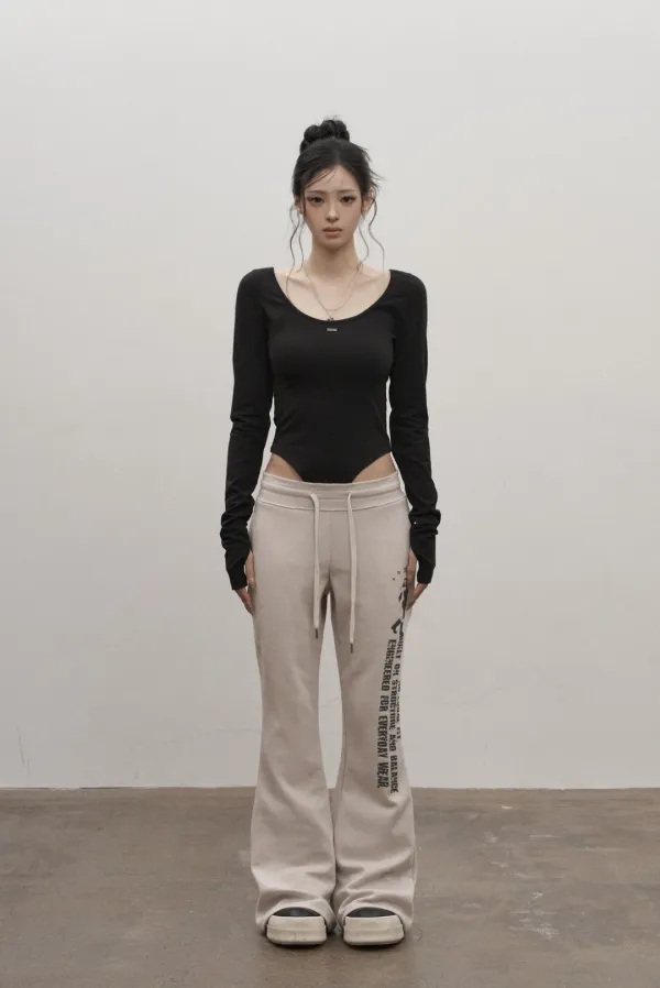 Distort Bootcut Pants (beige)