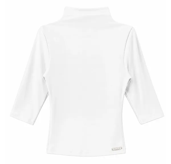 Essential mock neck top (White)