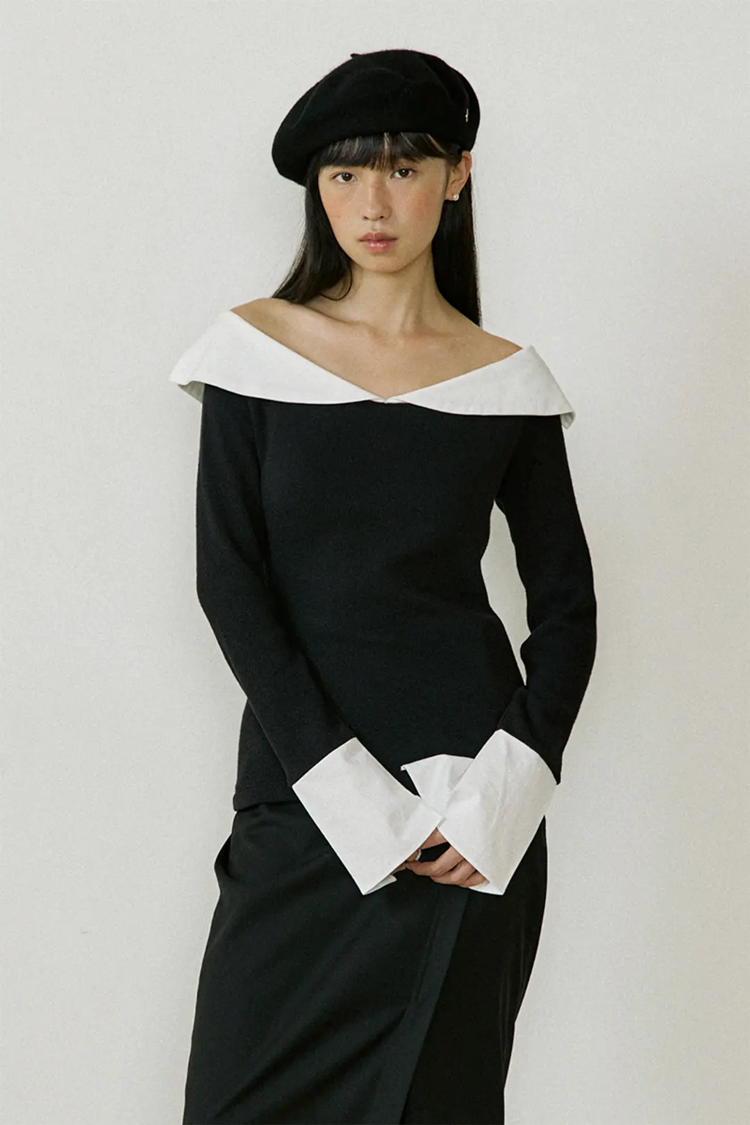 루시르주 Sailor Collar Sleeve (black) 상품 이미지 2