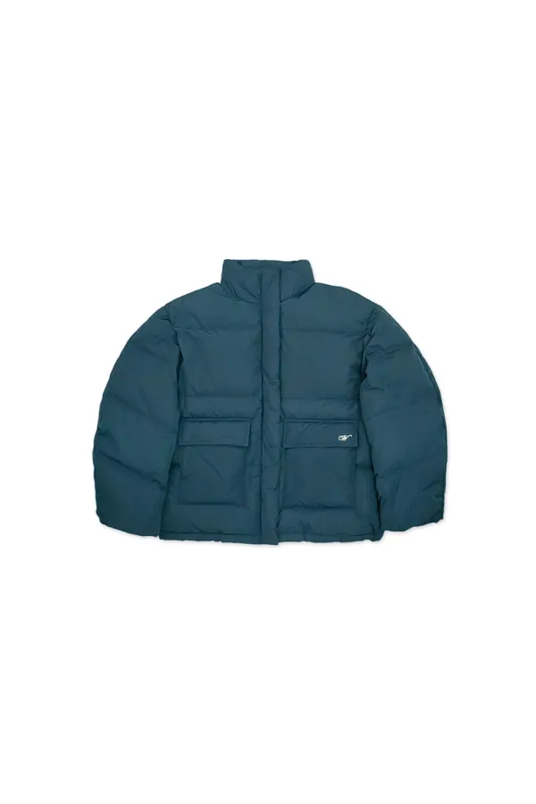 Pocket down padding_bluish green