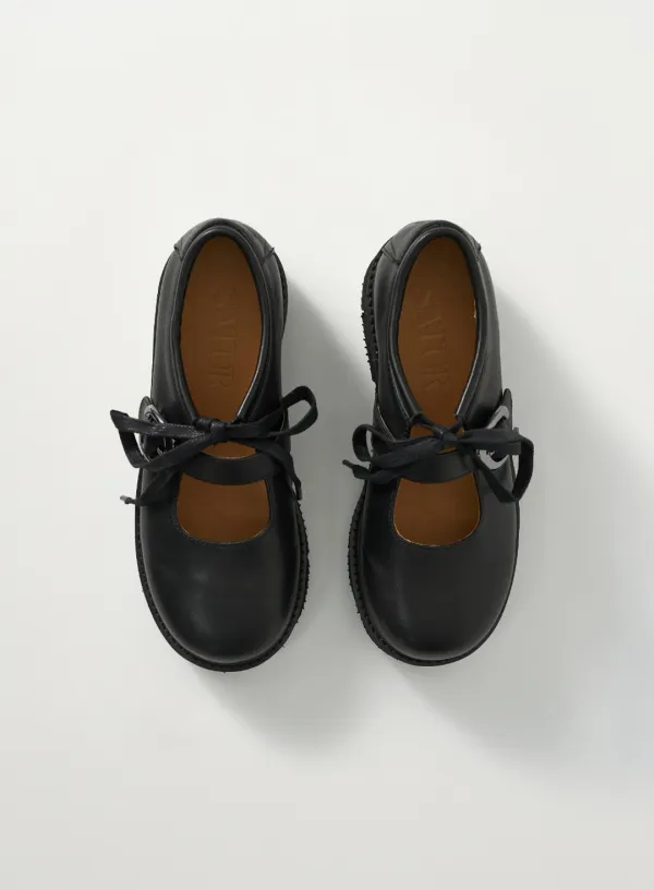[신예은 Pick] Luna Strap Mary Jane Loafer - Black