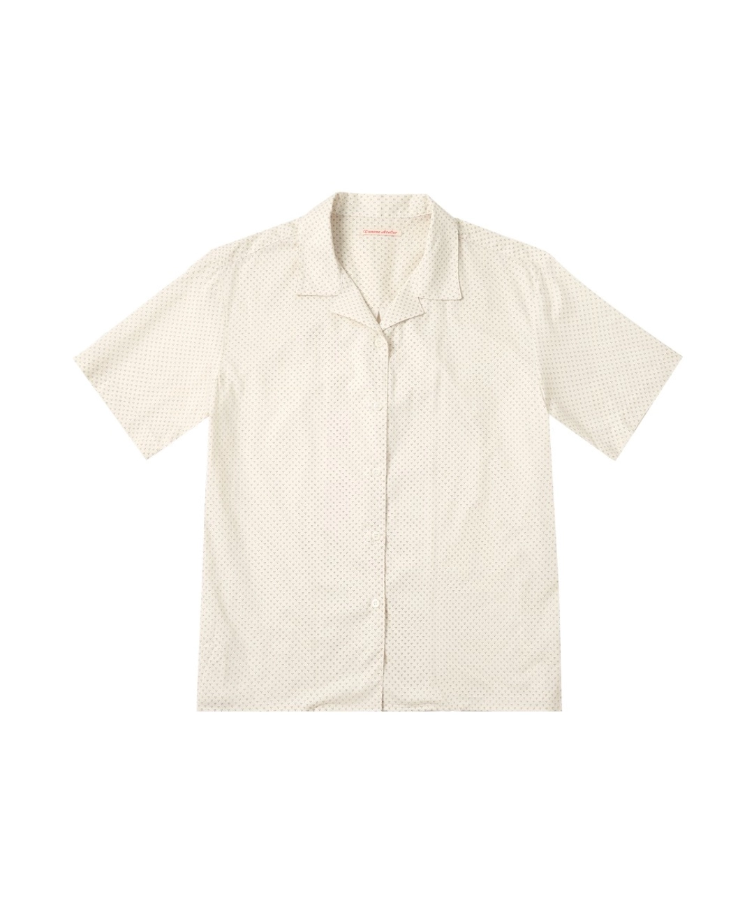 반원 아뜰리에 A3526 도트 오픈 칼라 셔츠_Cream 상품 이미지 3