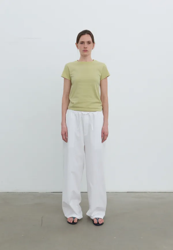 Cap sleeve round t-shirt (lime)