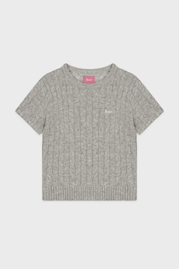 Sinoon Logo Twisted Knit (Melange Grey)