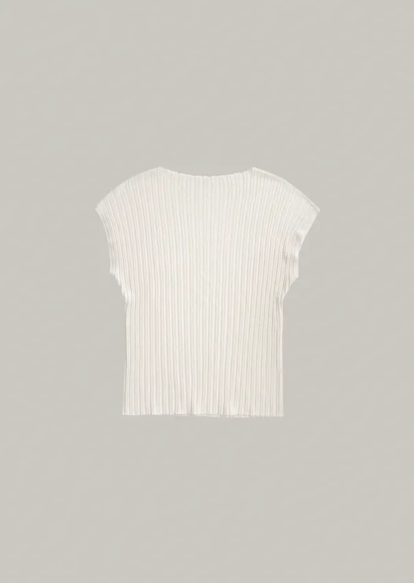 pleats half cap knit (ivory)