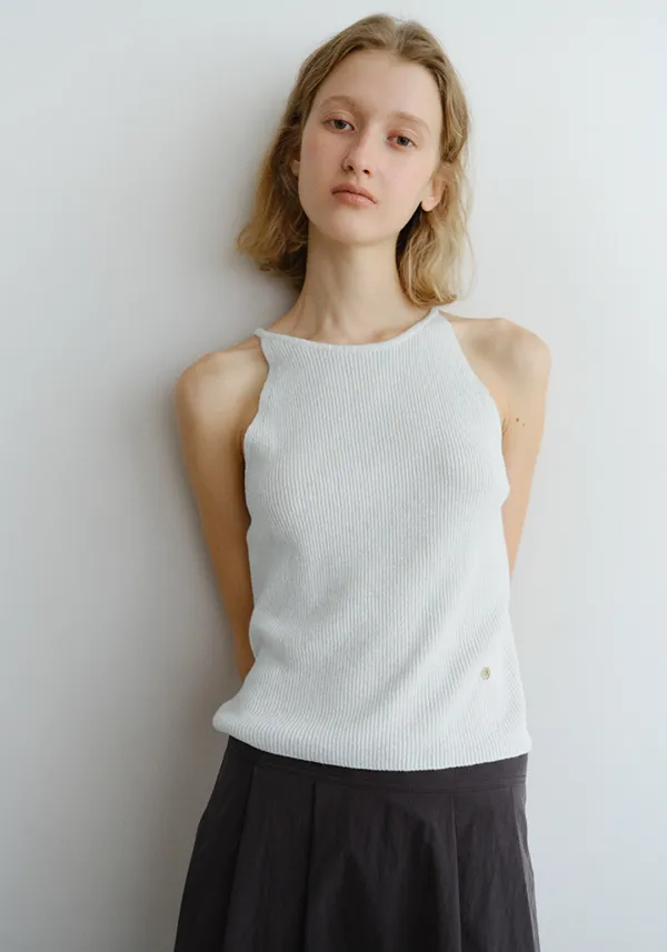 HALTER KNIT TOP_IVORY_OD2C2MKV40IVY