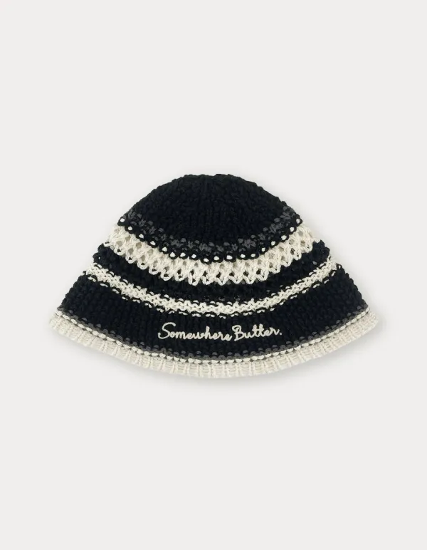 Juicy Knit Bucket Hat - Black