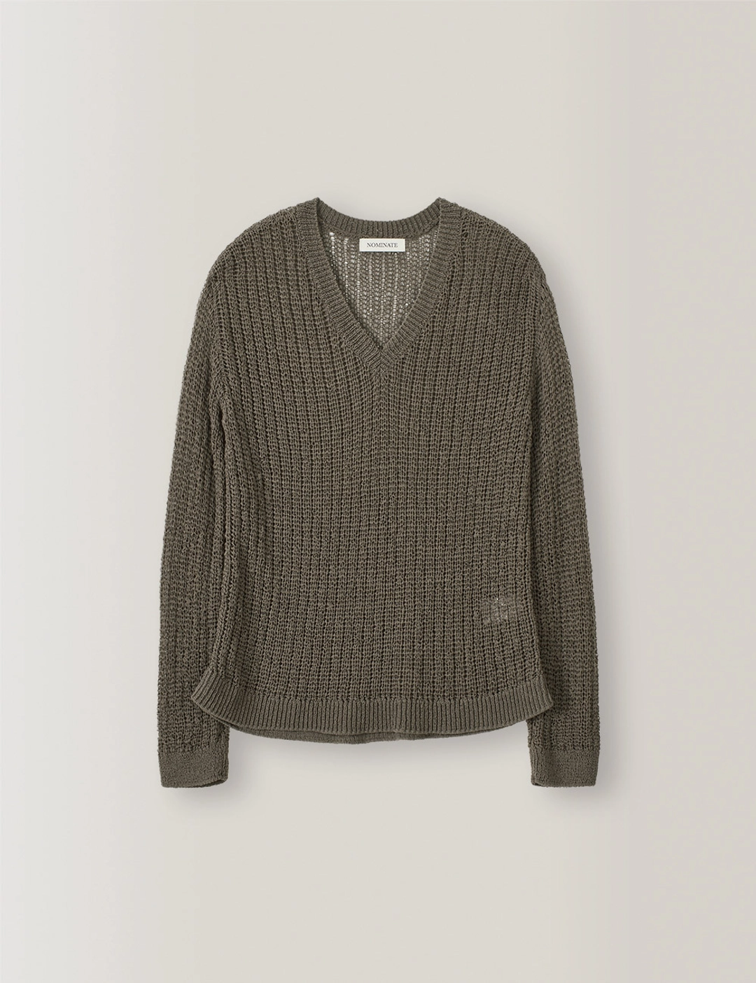 노미나떼 Pantheon Vneck Knit (Khaki Brown) 상품 이미지 3